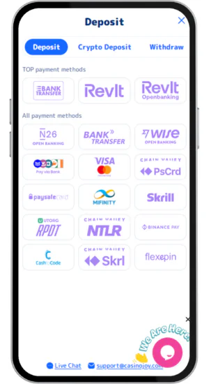 User has received a welcome bonus on his first deposit